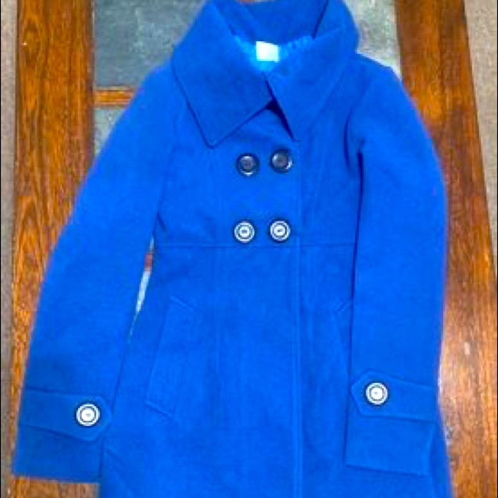 Double breasted Navy blue woman pea coat